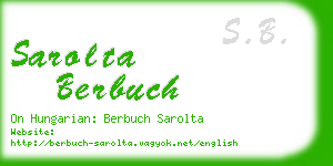 sarolta berbuch business card